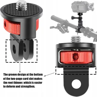 BEGPOEE Statiefadapter 360° 2 Stuks GoPro Sjcam Rood — miniatuur 3