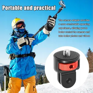 BEGPOEE Statiefadapter 360° 2 Stuks GoPro Sjcam Rood — miniatuur 6