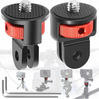 BEGPOEE Statiefadapter 360° 2 Stuks GoPro Sjcam Rood — miniatuur 1