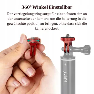 HSU Aluminium Statiefadapter Insta360 X4 X3 X2 2 Stuks Rood — miniatuur 4
