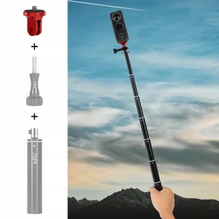 HSU Aluminium Statiefadapter Insta360 X4 X3 X2 2 Stuks Rood — miniatuur 7