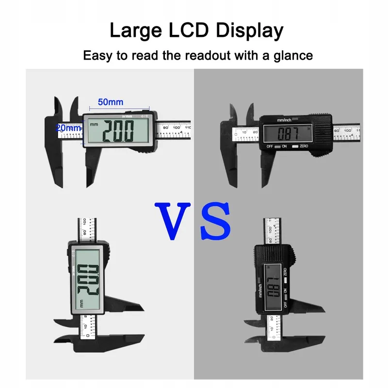 KYNUP Digitale Schuifmaat LCD 150mm mm/Inch Licht — foto 3