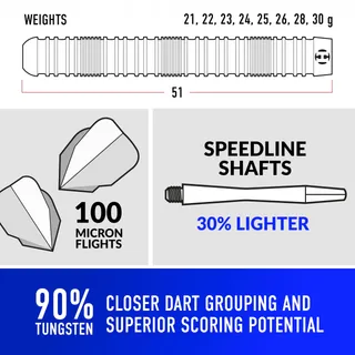 HARROWS Stalen Darts 90% Wolfraam 21g-30g met Accessoires — miniatuur 4