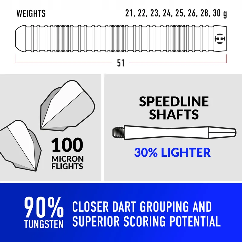 HARROWS Stalen Darts 90% Wolfraam 21g-30g met Accessoires — foto 4