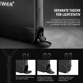 NEEWER Ringlicht Tas 12 Inch Nylon Beschermend Reizen 50x42cm — miniatuur 5