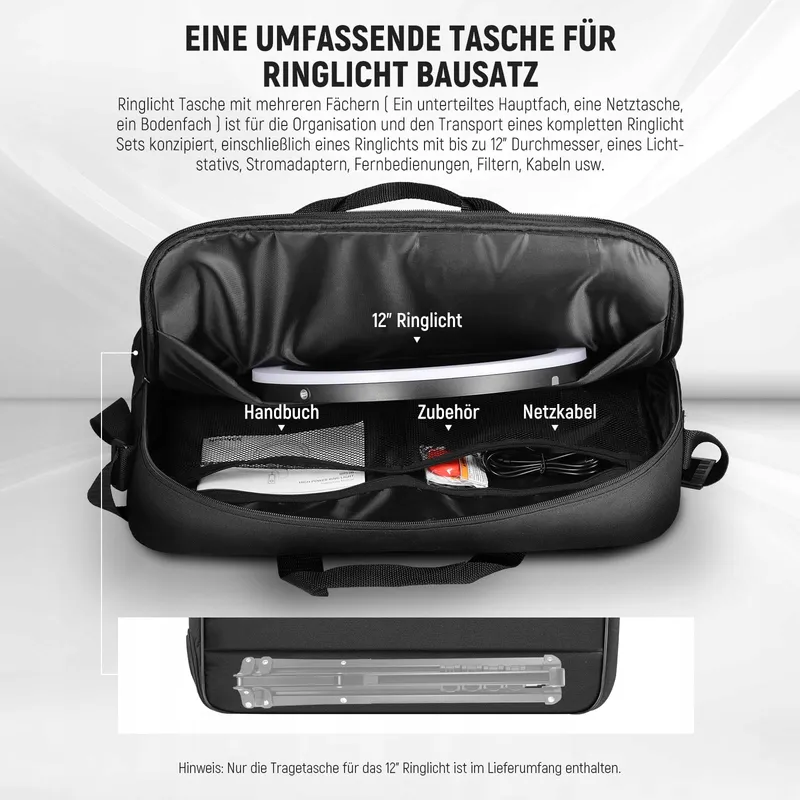 NEEWER Ringlicht Tas 12 Inch Nylon Beschermend Reizen 50x42cm — foto 3