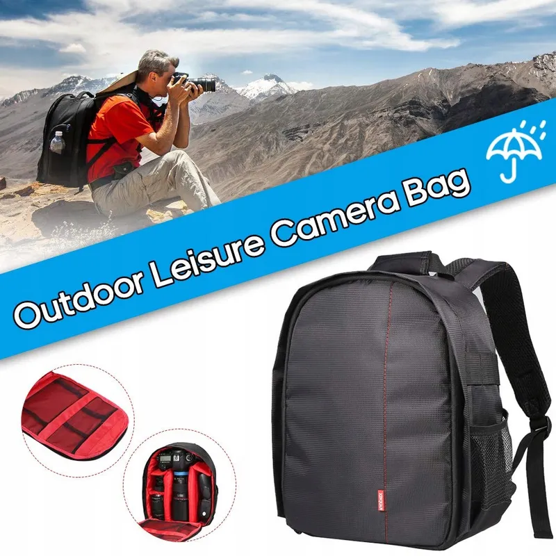 DOCOOLER Camerarugzak Waterdicht Canon Nikon Sony DSLR Rood — foto 3