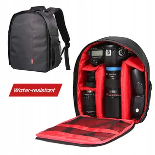 DOCOOLER Camerarugzak Waterdicht Canon Nikon Sony DSLR Rood — miniatuur 2