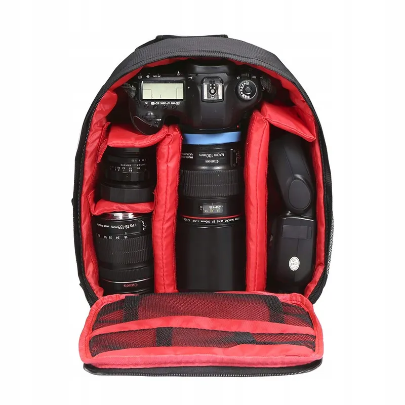 DOCOOLER Camerarugzak Waterdicht Canon Nikon Sony DSLR Rood — foto 8