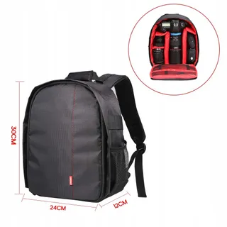 DOCOOLER Camerarugzak Waterdicht Canon Nikon Sony DSLR Rood — miniatuur 4