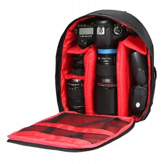 DOCOOLER Camerarugzak Waterdicht Canon Nikon Sony DSLR Rood — miniatuur 1