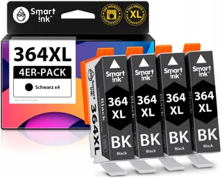 SMART INK Cartridges voor HP 364XL 4x Zwart HP Photosmart — miniatuur 1