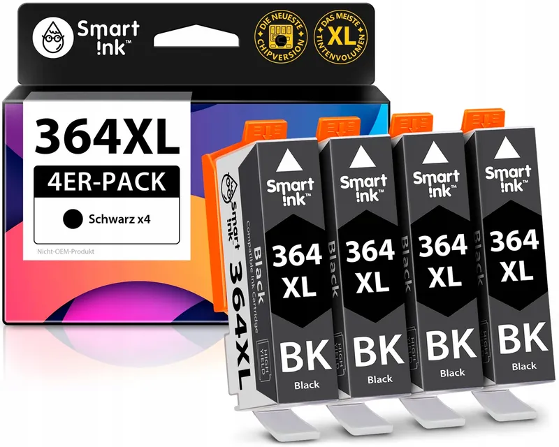SMART INK Cartridges voor HP 364XL 4x Zwart HP Photosmart — foto 1