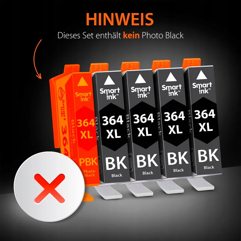SMART INK Cartridges voor HP 364XL 4x Zwart HP Photosmart — foto 2