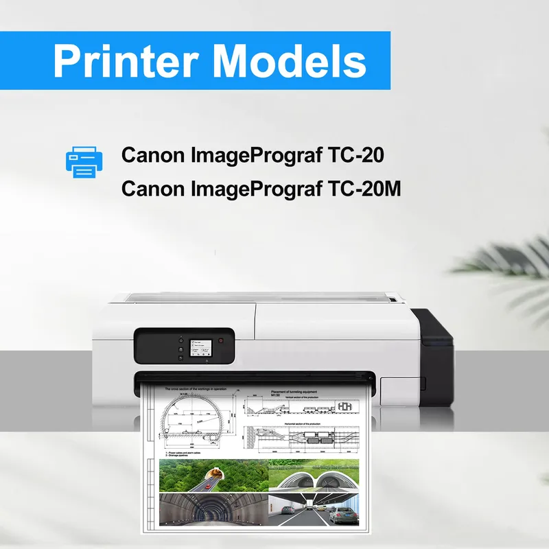 LCL Inktcartridge PFI-050BK 70ml Zwart voor Canon TC-20 TC-20M — foto 6
