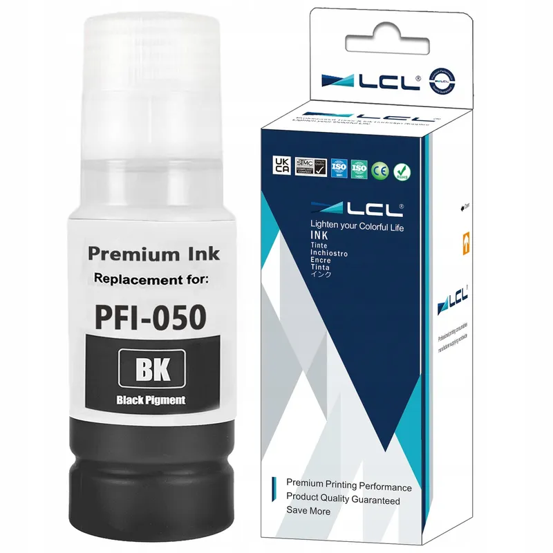 LCL Inktcartridge PFI-050BK 70ml Zwart voor Canon TC-20 TC-20M — foto 1