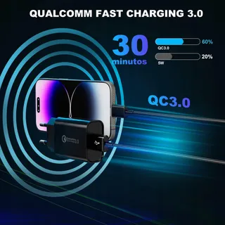 JUPPTELECTRONICS USB Snellader 18W QC 3.0 2 Stuks iPhone — miniatuur 2