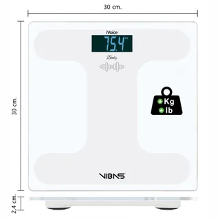 VIBAS iVoice Sprekende Personenweegschaal Blinden Senioren 5 Talen — miniatuur 4