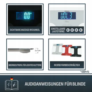 VIBAS iVoice Sprekende Personenweegschaal Blinden Senioren 5 Talen — miniatuur 2