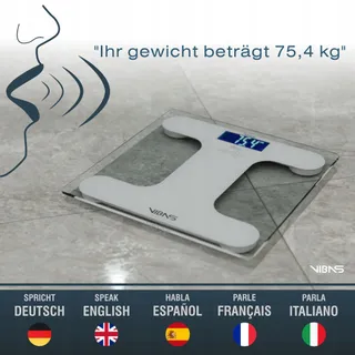 VIBAS iVoice Sprekende Personenweegschaal Blinden Senioren 5 Talen — miniatuur 3