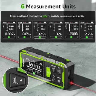 HUEPAR SW-210RT Laserafstandsmeter 120m LCD Afstand Oppervlak Volume — miniatuur 1