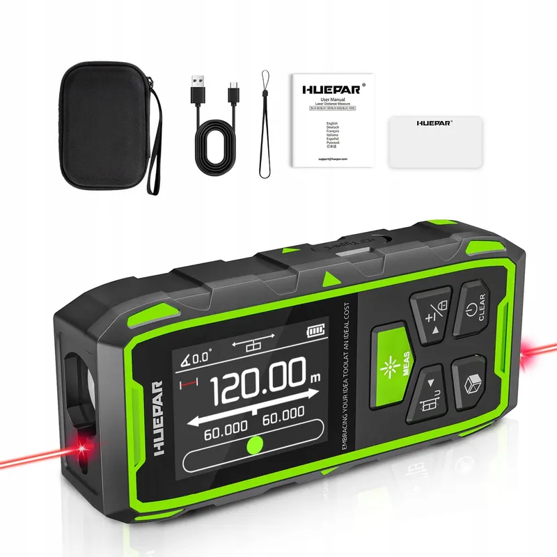 HUEPAR SW-210RT Laserafstandsmeter 120m LCD Afstand Oppervlak Volume — foto 2