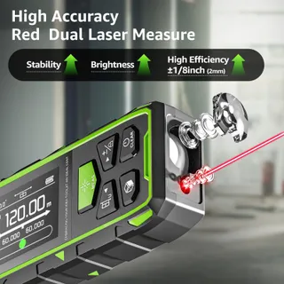 HUEPAR SW-210RT Laserafstandsmeter 120m LCD Afstand Oppervlak Volume — miniatuur 6