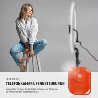 NEEWER Professionele Ringlamp 18 Inch 45W Statief Telefoonhouder App — miniatuur 6