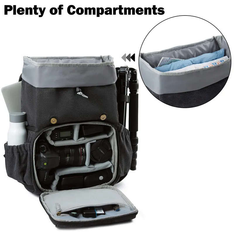 BAGSMART Camerarugzak DSLR Waterdicht Laptop 15 Inch Zwart — foto 2