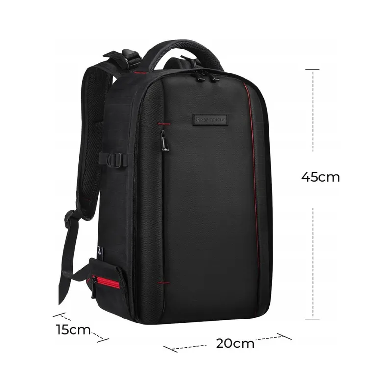 K&F CONCEPT Camerarugzak Waterdicht Laptop Zwart — foto 8