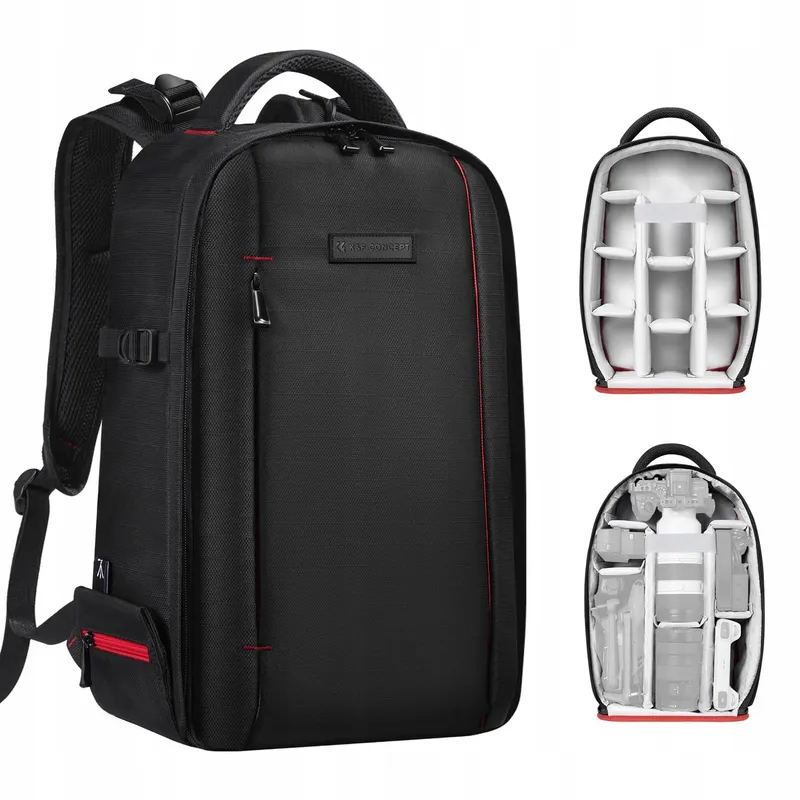 K&F CONCEPT Camerarugzak Waterdicht Laptop Zwart — foto 1
