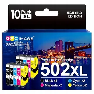 GPC IMAGE Inktset 502XL voor Epson WF XP 10 Stuks — miniatuur 1