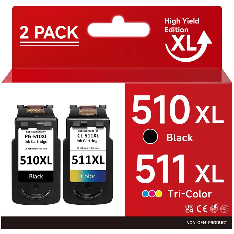 Inktcartridges 510 511 voor Canon Pixma MP230 MP280 MP495 MP270 MX360 — foto 1