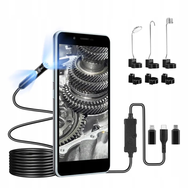 WADEO Endoscoopcamera Dual Lens 1920P HD LED IP67 Android iOS 5m — foto 1
