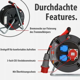 BRENNENSTUHL Garant CEE Kabelhaspel 30m Buiten IP44 — miniatuur 3