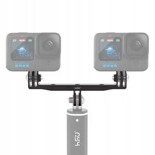 HSU Aluminium Dubbele Houder GoPro Media Mod Waterdichte Behuizing — miniatuur 3