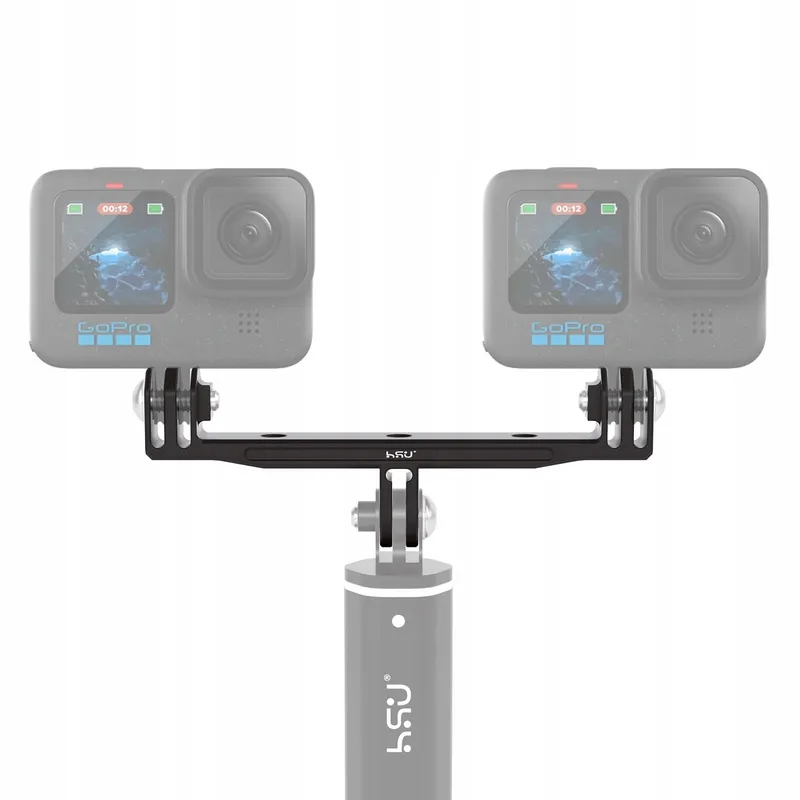 HSU Aluminium Dubbele Houder GoPro Media Mod Waterdichte Behuizing — foto 3
