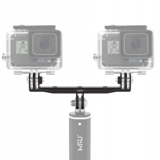 HSU Aluminium Dubbele Houder GoPro Media Mod Waterdichte Behuizing — miniatuur 7