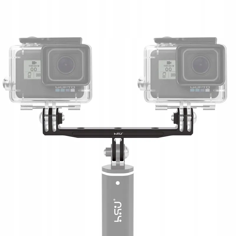 HSU Aluminium Dubbele Houder GoPro Media Mod Waterdichte Behuizing — foto 7