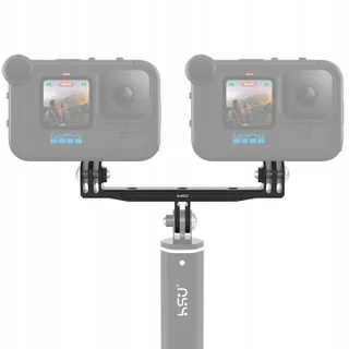 HSU Aluminium Dubbele Houder GoPro Media Mod Waterdichte Behuizing — miniatuur 1