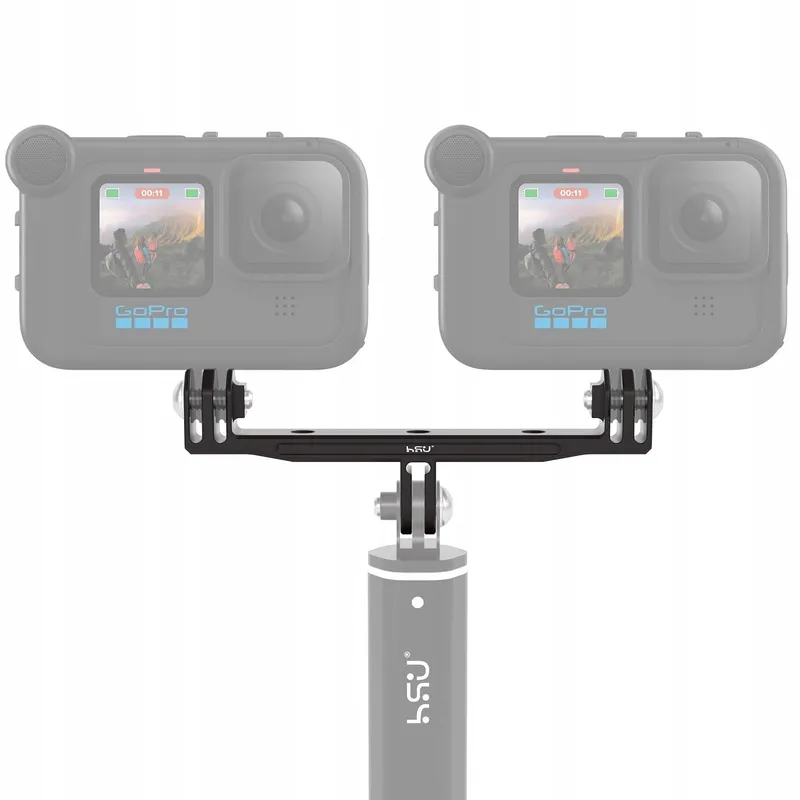 HSU Aluminium Dubbele Houder GoPro Media Mod Waterdichte Behuizing — foto 1