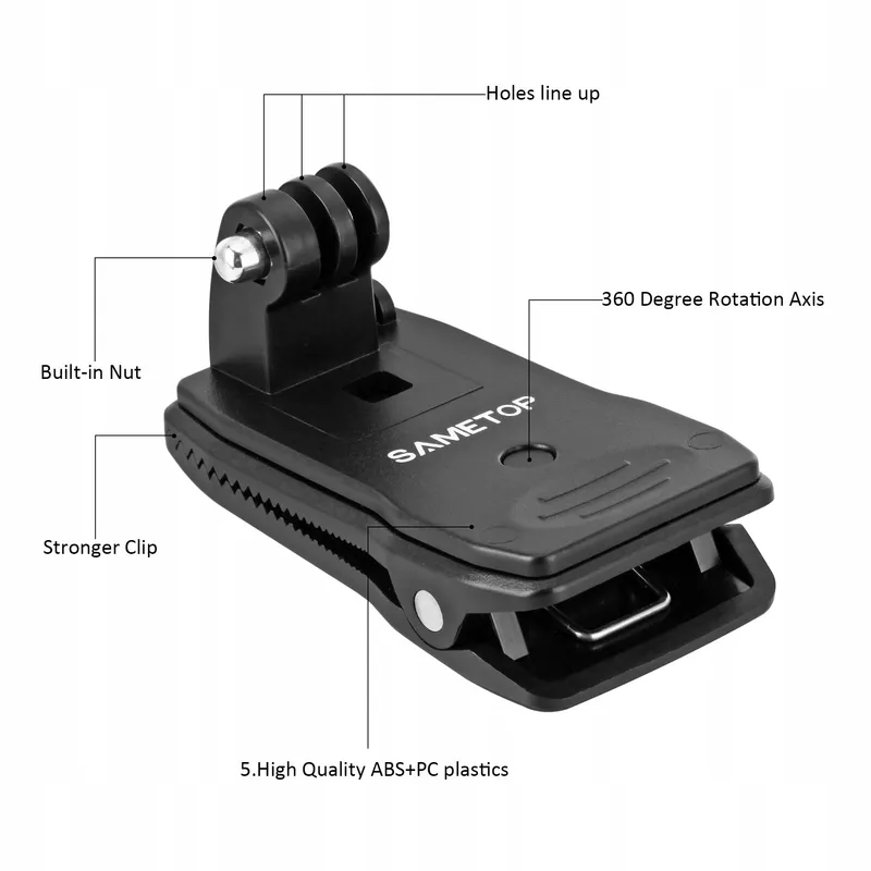 SAMETOP Rugzakhouder GoPro Hero Fusion Max — foto 3
