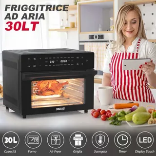 BAKAJI Airfryer 30L 1800W Touchscreen — miniatuur 2