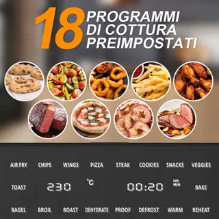 BAKAJI Airfryer 30L 1800W Touchscreen — miniatuur 6