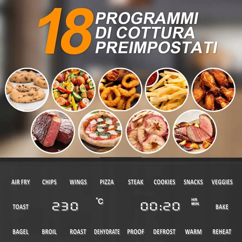 BAKAJI Airfryer 30L 1800W Touchscreen — foto 6