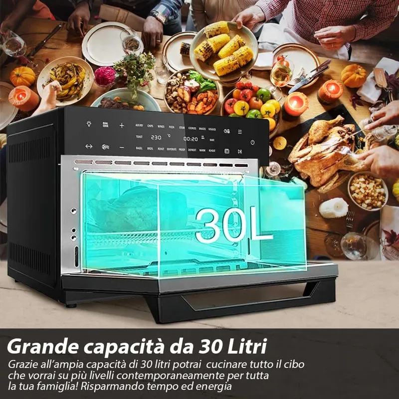 BAKAJI Airfryer 30L 1800W Touchscreen — foto 3