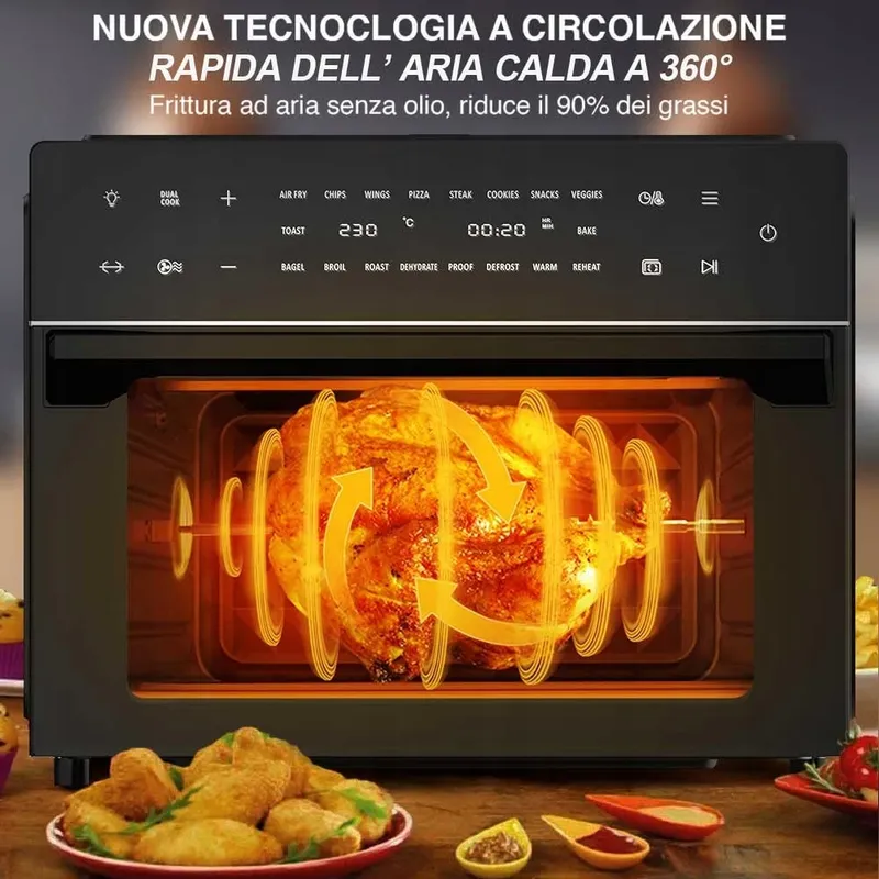 BAKAJI Airfryer 30L 1800W Touchscreen — foto 4