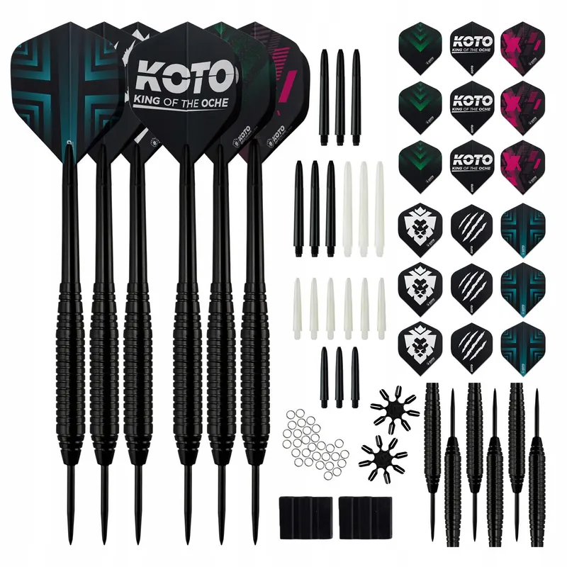 KOTO Dartset 90-delig Messing Steeldarts 23g — foto 1