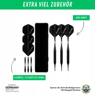 CHAMPIFY Nighthawk 18g Dartset 3 Dartpijlen 6 Shafts 6 Flights — miniatuur 4