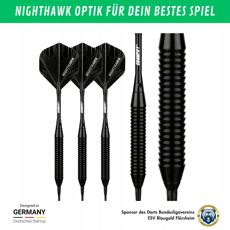 CHAMPIFY Nighthawk 18g Dartset 3 Dartpijlen 6 Shafts 6 Flights — foto 6
